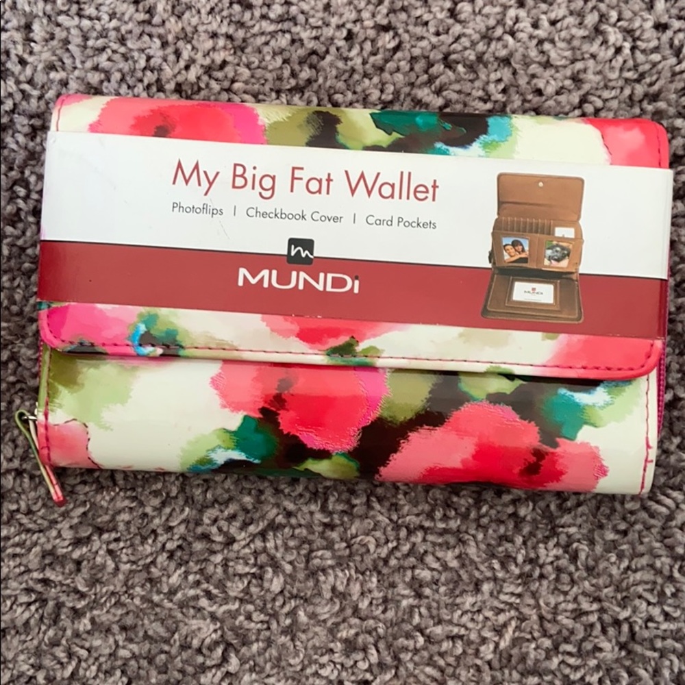 Pink flowery wallet